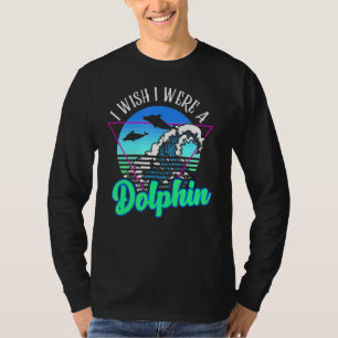 Camiseta Eu Queria Ser Golfinho Mamíferos Aquáticos Oceano