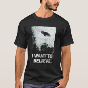 Camiseta Eu Quero Acreditar Na Área 51 Do Rapto De Alieníge