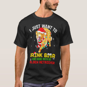 Camiseta Eu Quero Beber Cerveja Meu Ouro Cachorro De Retrie
