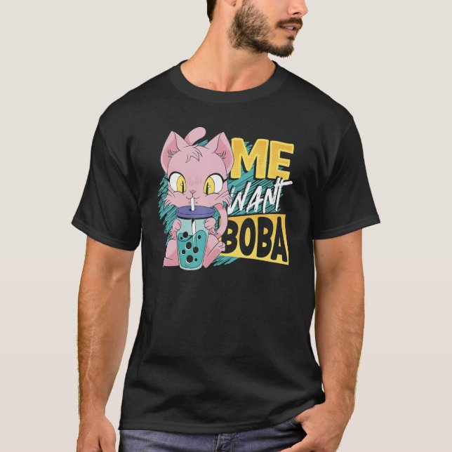 Camiseta Eu quero Boba Boba Tea Bubble Tea (Frente)