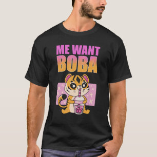 Camiseta Eu Quero Boba Matcha Chá Fritada Chá