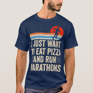 Camiseta Eu Quero Comer Pizza E Correr Maratonas Pizza Ao L