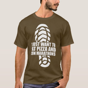Camiseta Eu Quero Comer Pizza E Correr Maratonas Pizza Ao L
