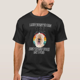 Camiseta Eu Quero Correr & Pendurar Com Lakeland Terrier