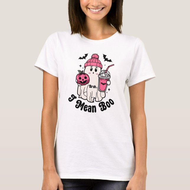 Camiseta Eu quero dizer Design Dia de as Bruxas engraçado (Frente)