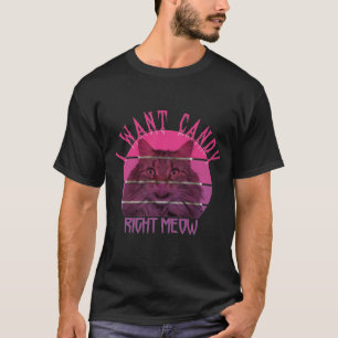Camiseta Eu quero doce direito. amante de gato Dia de as Br