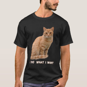 Camiseta Eu Quero Gato De Tabby Laranja