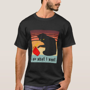 Camiseta Eu Quero Gato Preto Xícara Vermelha Meu Gato