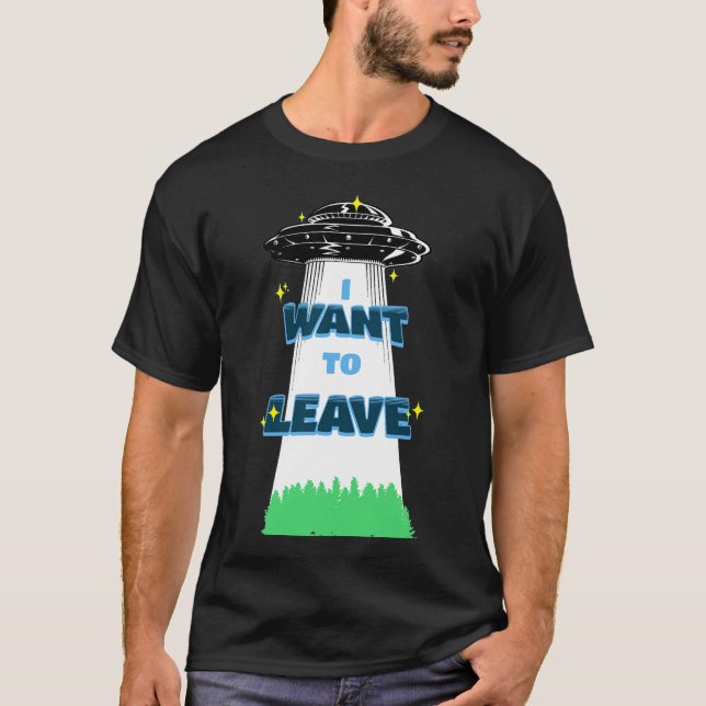 Camiseta eu quero ir embora no espaço (Frente)