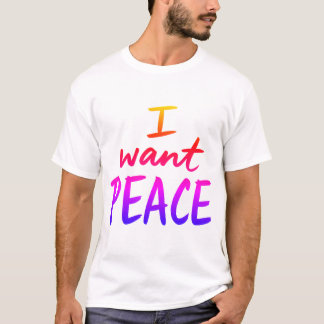 Camiseta “Eu Quero Paz” design