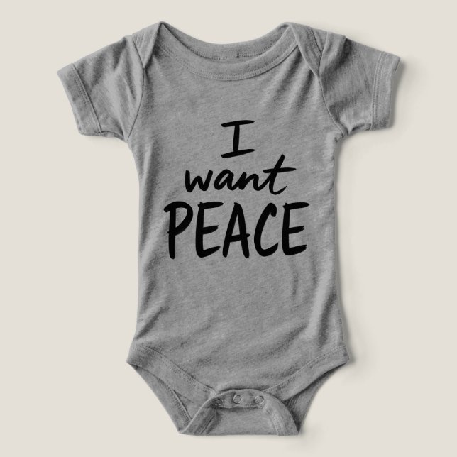 Camiseta “Eu Quero Paz” design (Design frontal)