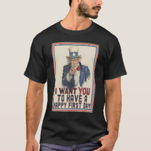 Camiseta Eu Quero Que Você Tenha Um Feliz Primeiro Dia Prof