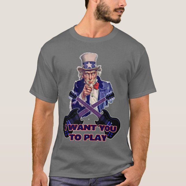 Camiseta Eu quero que você toque violão (Frente)