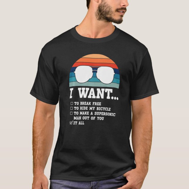Camiseta Eu Quero Quebrar O Grátis Para Andar Na Bicicleta  (Frente)