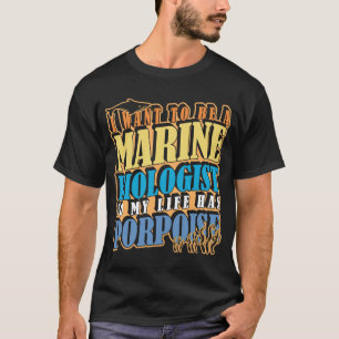 Camiseta Eu quero ser um Biólogo Marinho