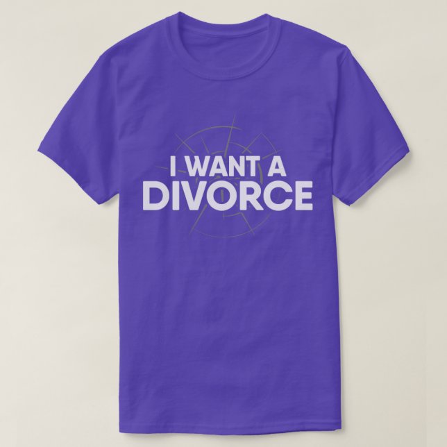 Camiseta Eu quero um divórcio (Frente do Design)