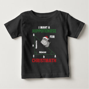 Camiseta Eu Quero Um Hippo Para O Natal Bonito Hippos
