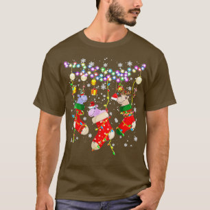 Camiseta Eu Quero Um Hippopotamus Para O Natal Xmas Hippo P