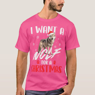 Camiseta Eu Quero Um Lobo Para Uma Vida Selvagem De Lobo De