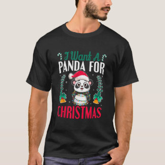 Camiseta Eu Quero Um Panda Para Panda Kawaii