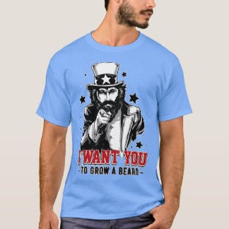 Camiseta Eu quero você como uma barba barbeadora Clássica