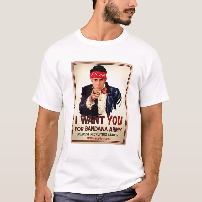 Camiseta Eu Quero Você Para O Exército Bandana (Frente)
