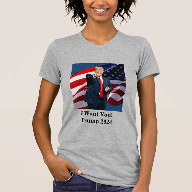 Camiseta Eu quero você! Trump 2024 (Frente)
