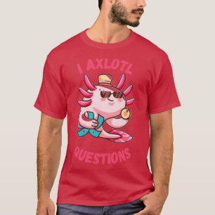 Camiseta Eu questiono axlotl sobre a saia clássica