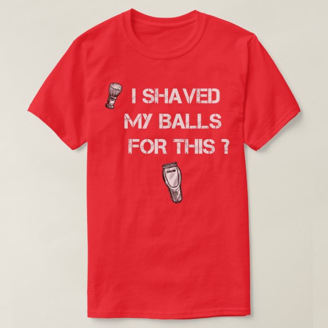 Camiseta eu raspei minhas bolas por isso (Frente do Design)