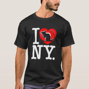 Camiseta Eu Rato NY Eu Adoro Ratos Novaiorquinos Ratos Engr