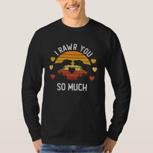 Camiseta Eu Rawy Você Dia de os namorados Dinossauro Amor M