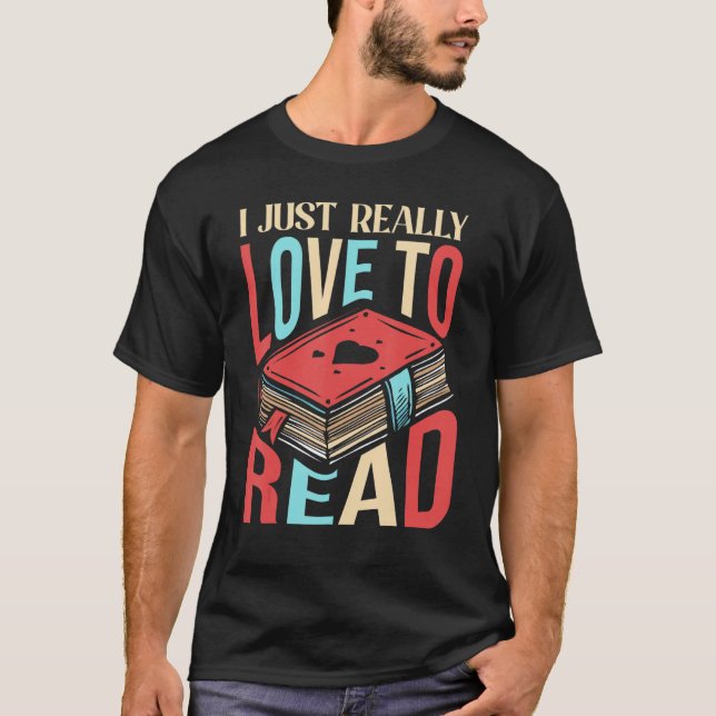 Camiseta Eu Realmente Adoro Ler Biblioteca De Leitores De L (Frente)