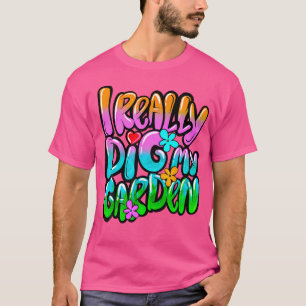 Camiseta Eu Realmente Adoro Meu Jardim Planta Divertida Ama