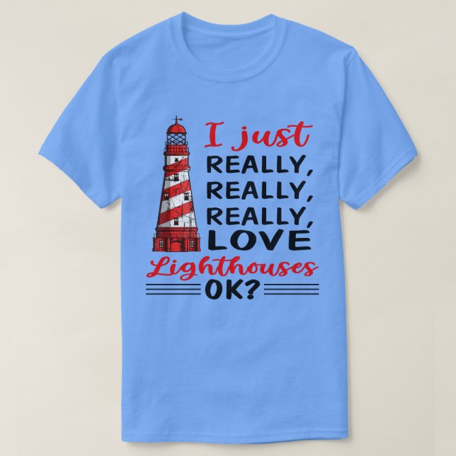 Camiseta Eu Realmente Amo Faróis (Frente do Design)