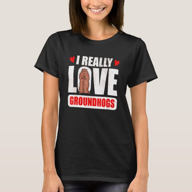 Camiseta Eu realmente amo marmotas (Frente)