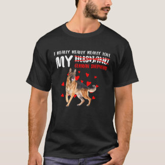 Camiseta Eu realmente amo meu German shepherd
