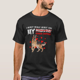 Camiseta Eu Realmente Amo Meu German shepherd Tee