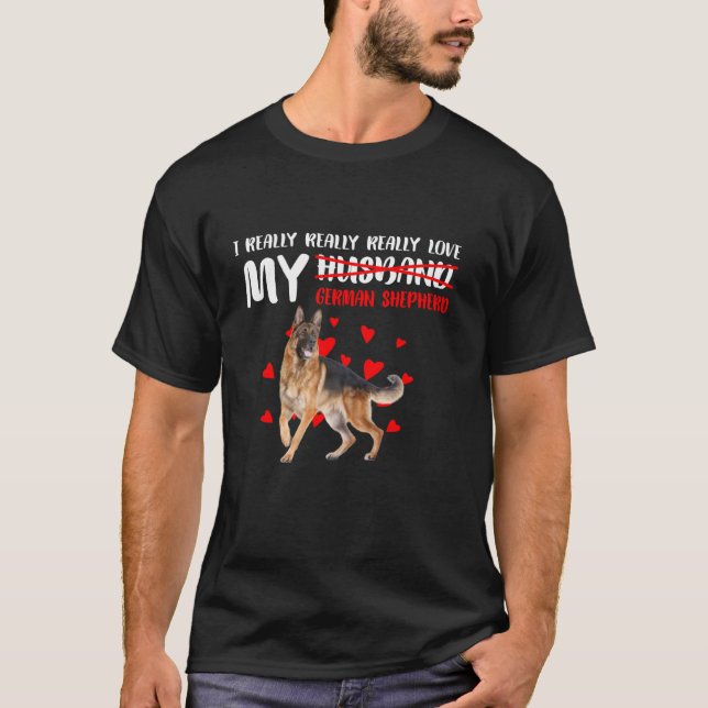 Camiseta Eu Realmente Amo Meu German shepherd Tee (Frente)