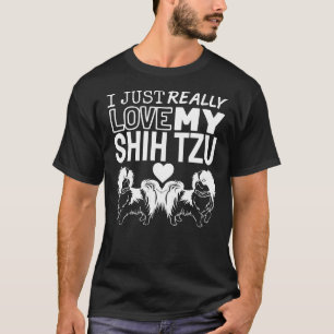 Camiseta Eu Realmente Amo Meus Cães Shih Tzu