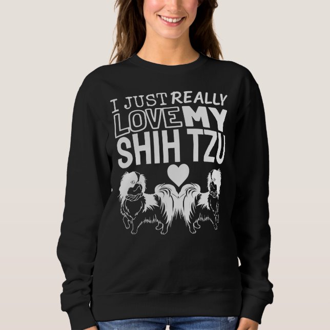 Camiseta Eu Realmente Amo Meus Cães Shih Tzu (Frente)