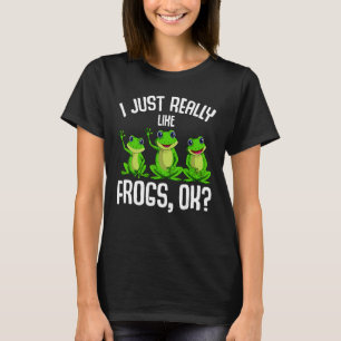 Camiseta Eu Realmente Gosto De Sapos Crianças Meninas Sapo