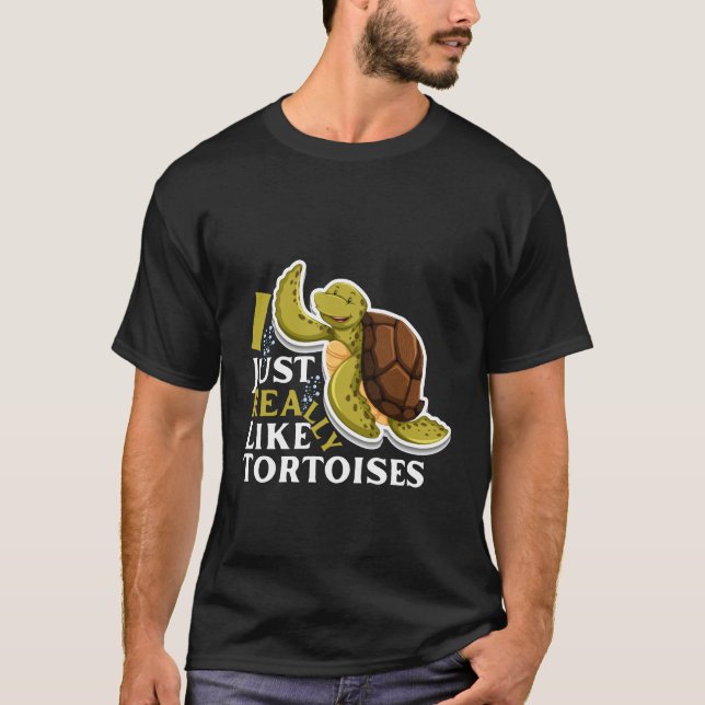 Camiseta Eu realmente gosto de tartarugas (Frente)