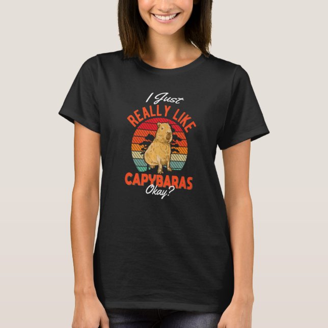 Camiseta Eu realmente gosto muito de Capybaras  1 (Frente)
