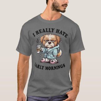 Camiseta Eu realmente odeio as manhãs cedo, amante de café