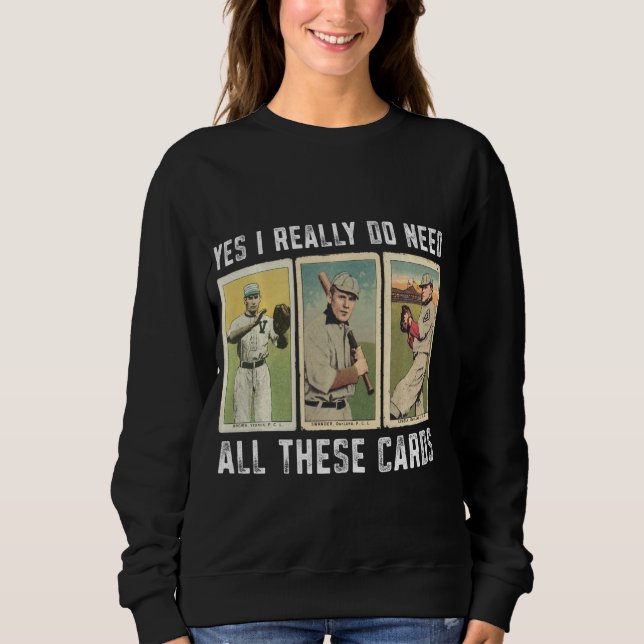 Camiseta Eu realmente preciso de Baseball Card Collector Ba (Frente)