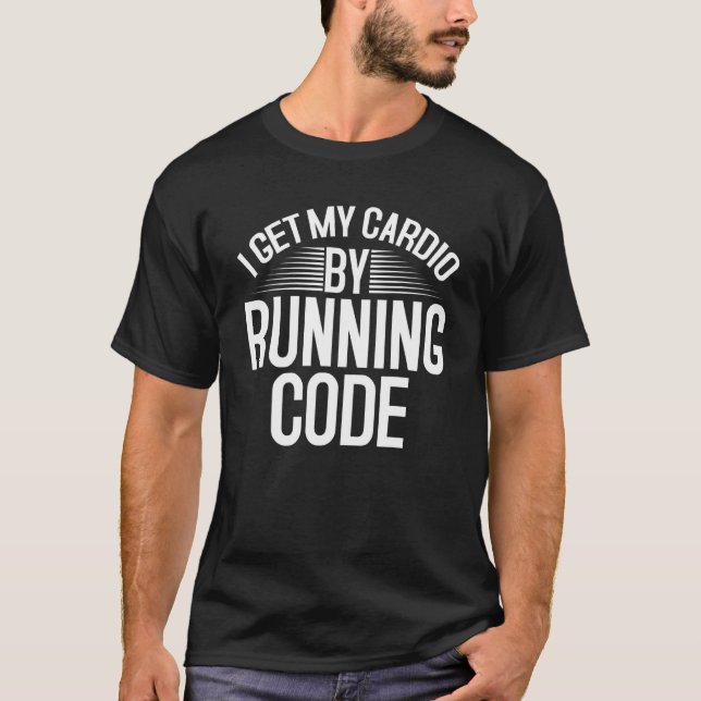 Camiseta Eu Recebo Meu Cardio Executando Código, Whispere D (Frente)