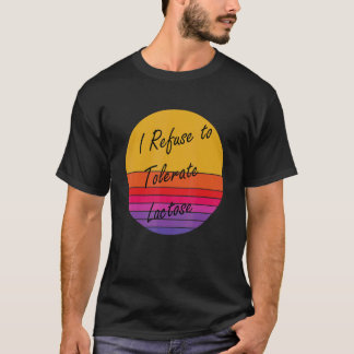 Camiseta Eu Recuso-Me A Tolerar Lactose Retro Vintage Engra