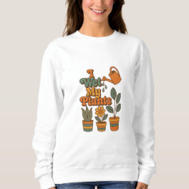Camiseta Eu Rego Minhas Plantas – Listras Retro dos Anos 70