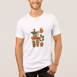 Camiseta Eu Rego Minhas Plantas – Listras Retro dos Anos 70