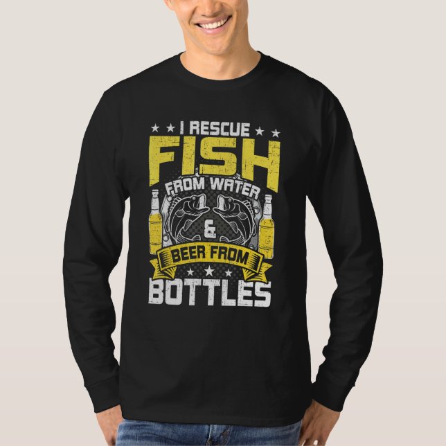 Camiseta Eu Resgate Peixe De Água De Peixe De Mosca (Frente)